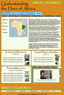 Understanding the Horn of Africa design screenshot